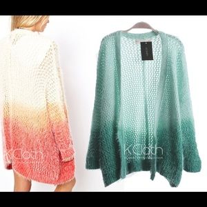 NWOT Knit Blazer Gradient Cardigan Sweater