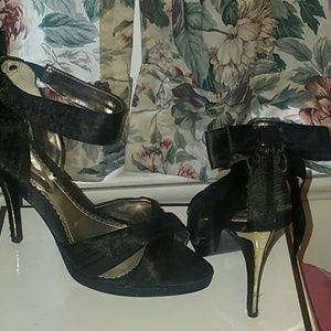 Black Satin heels!
