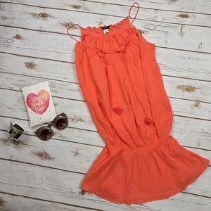 J. CREW Tangerine Boho Tassel Tunic Peplum Top