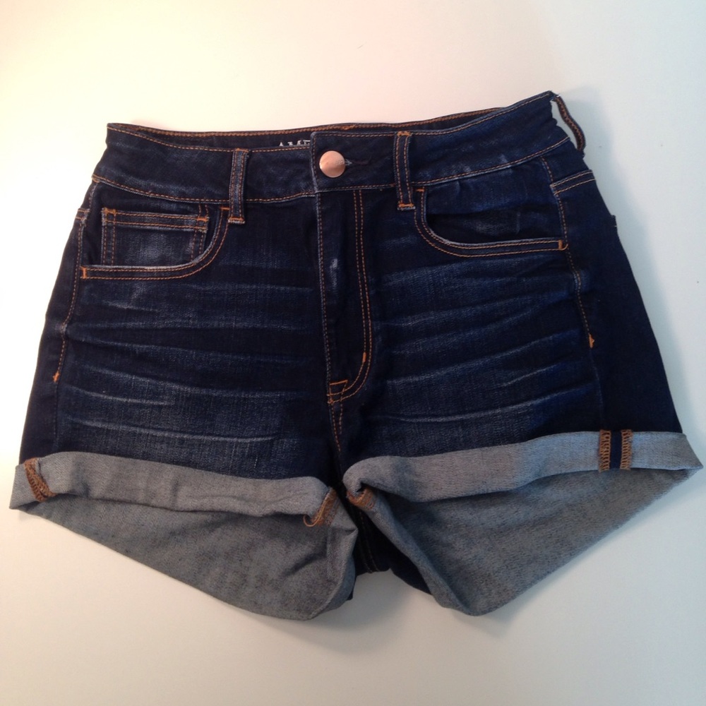 American Eagle stretch high rise denim shorts!