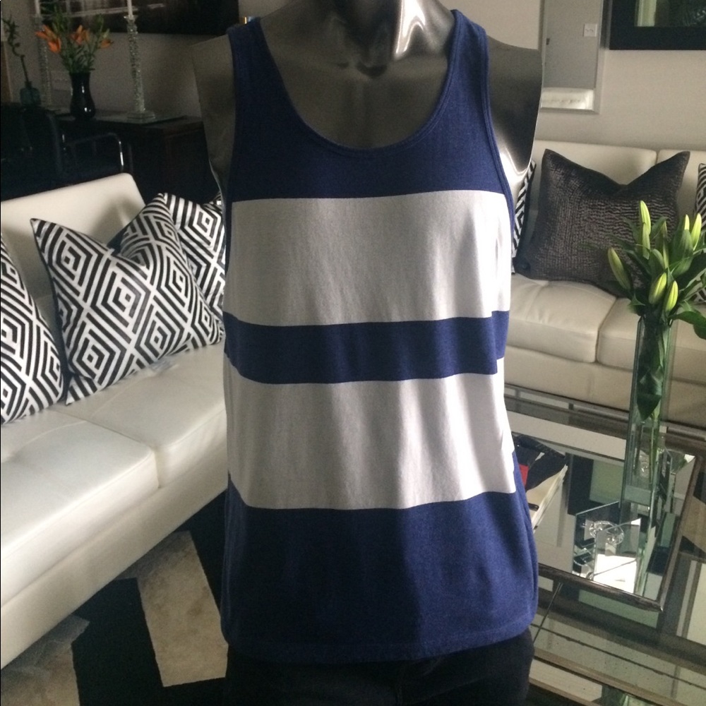 21MEN - Blue/White Tank - Size: M
