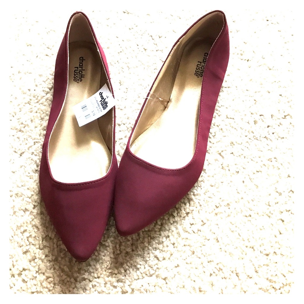 Charlotte Russe burgundy flats