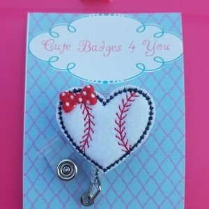 Baseball Heart Badge Reel