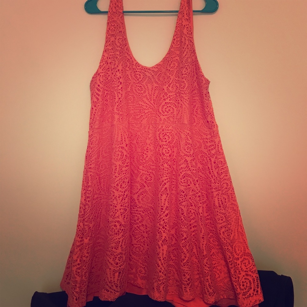 XL coral summer dress.