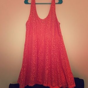 XL coral summer dress.