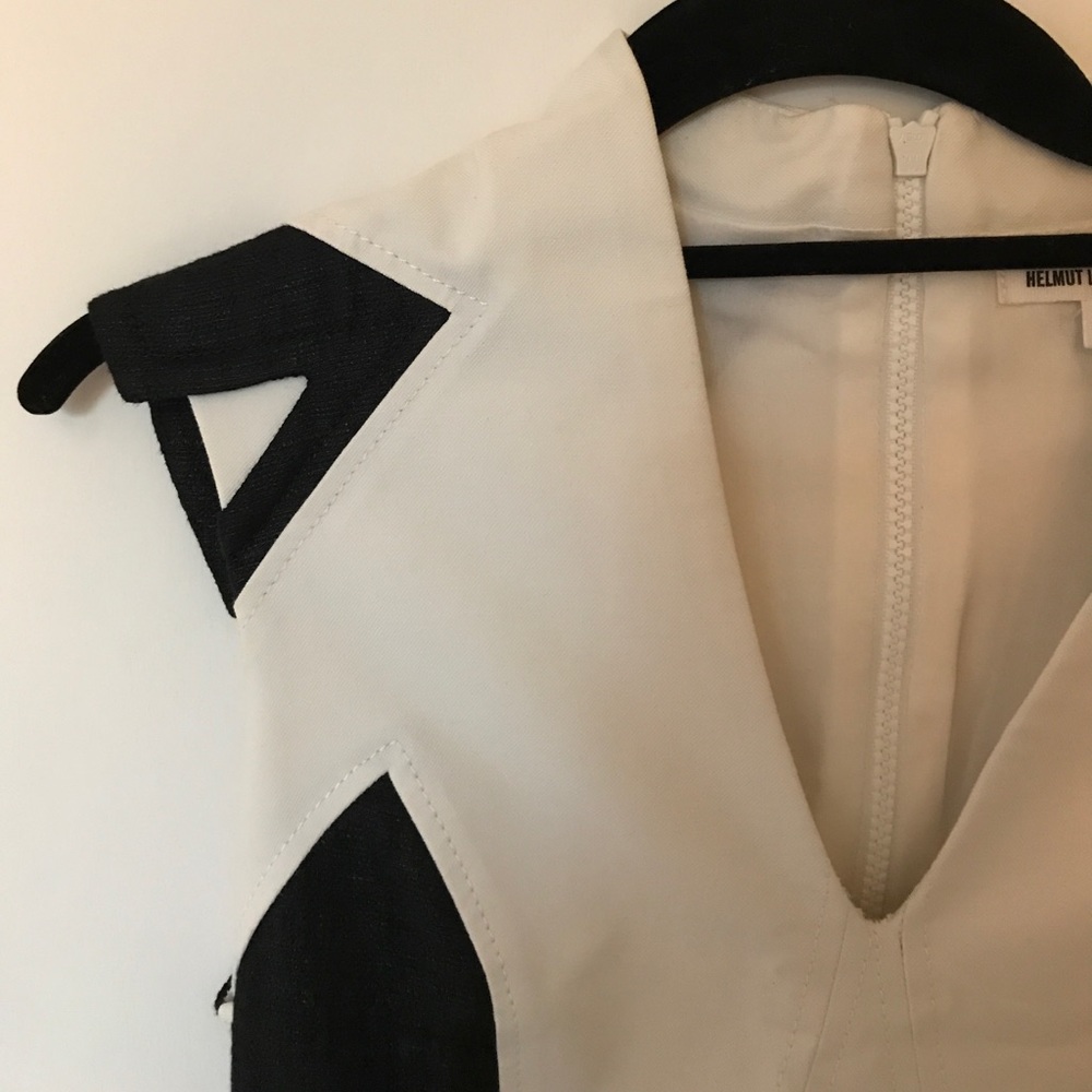 Black and white fitted dress