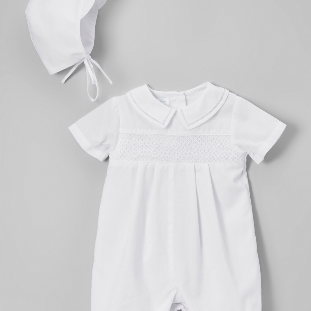 White Romper and Bonete