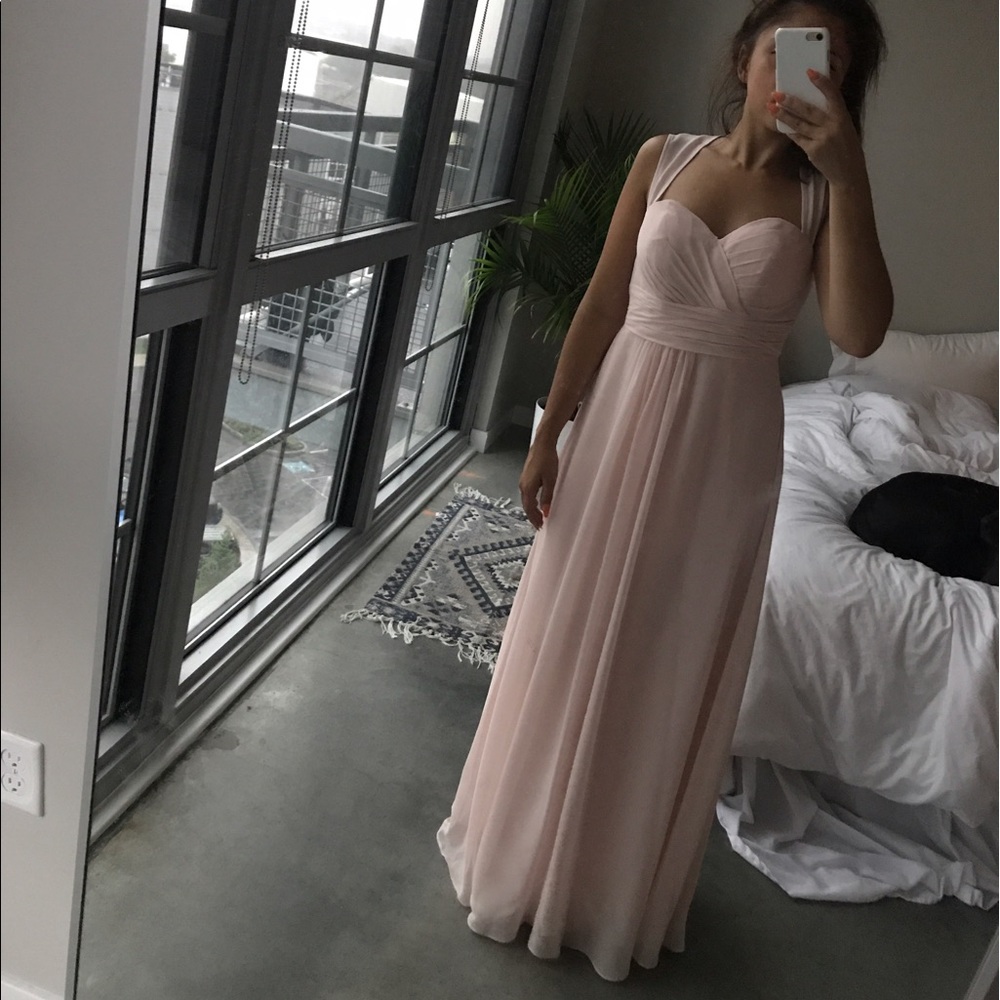 Bill Levkoff "Petal Pink" Bridesmaid Dress