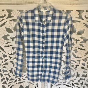 H&M Blue and White Plaid Shirt