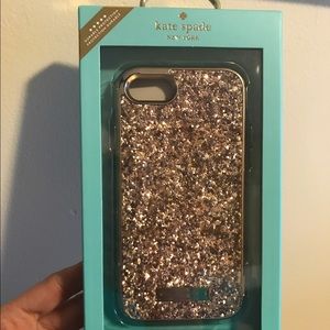 Kate Spade Rose Gold Glitter iPhone 7 Case