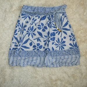 Cute Floral Blue Skirt