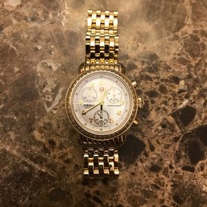 Michele Watch CSX33 Gold Diamond Bezel