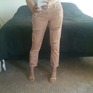 Pink Obey Boyfriend jeans Sz25
