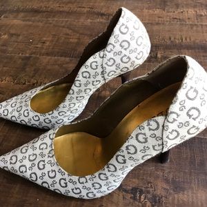 G Logo Signature Print Pointy toe Canvas