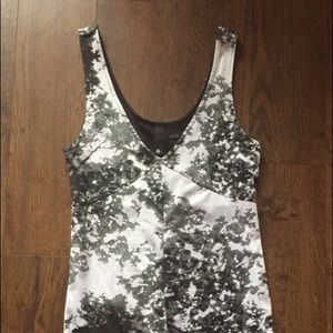 H&M black and white printed dress