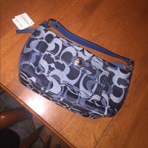 Blue coach purse