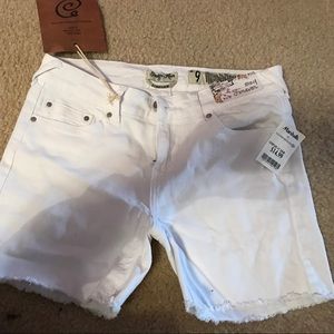 Never worn white jean shorts
