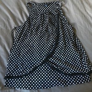 Black and white polka dot tank top