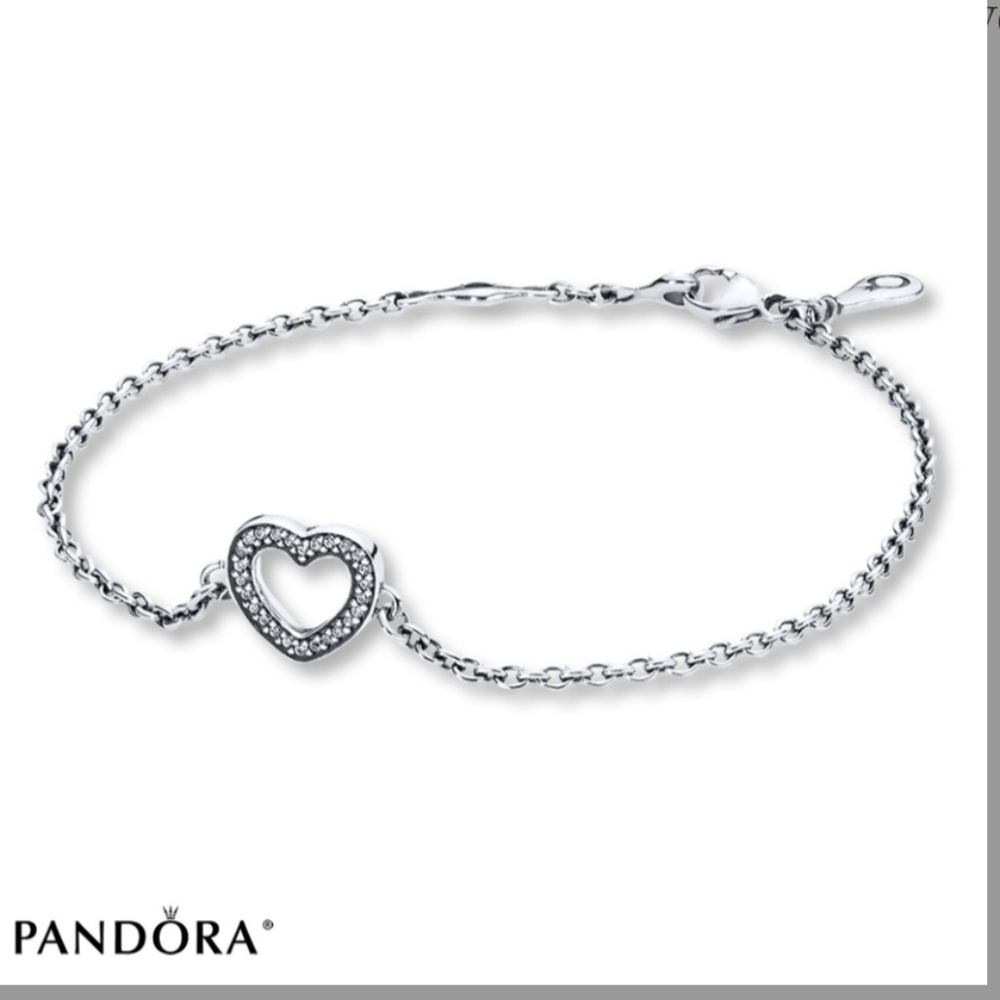 Pandora Jared Sterling Silver Heart Bracelet