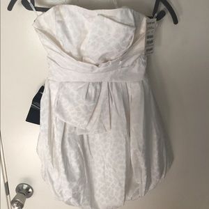 NWT Bebe dress white strapless or halter