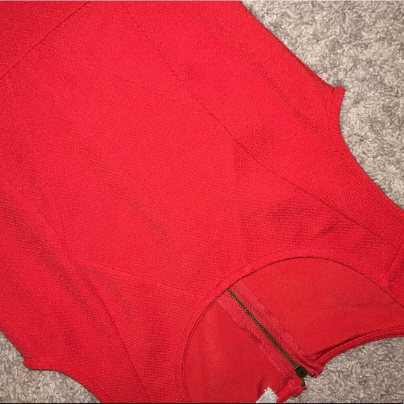 Red fit & flare dress - Picture 4 of 5