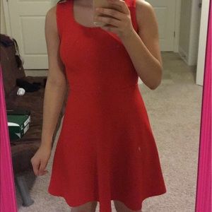 Red fit & flare dress