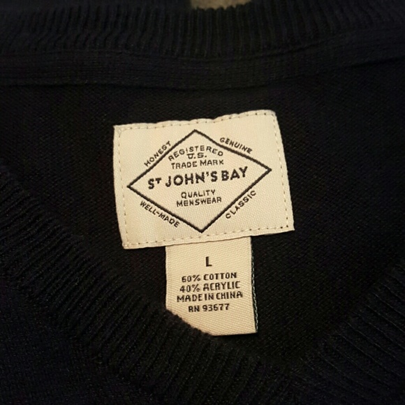 St John's Bay navy v neck pullover - Picture 2 of 3