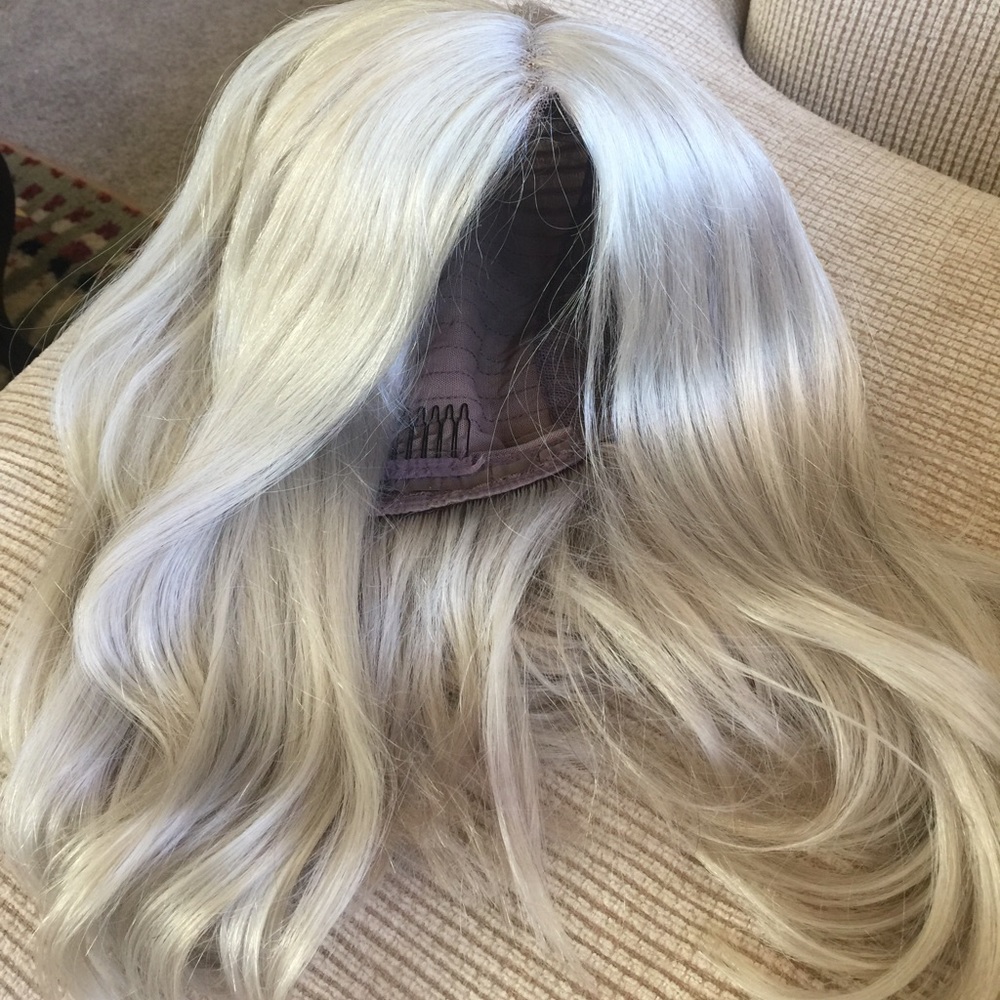 100% Human Hair Platinum Brazilian Lacefront Wig