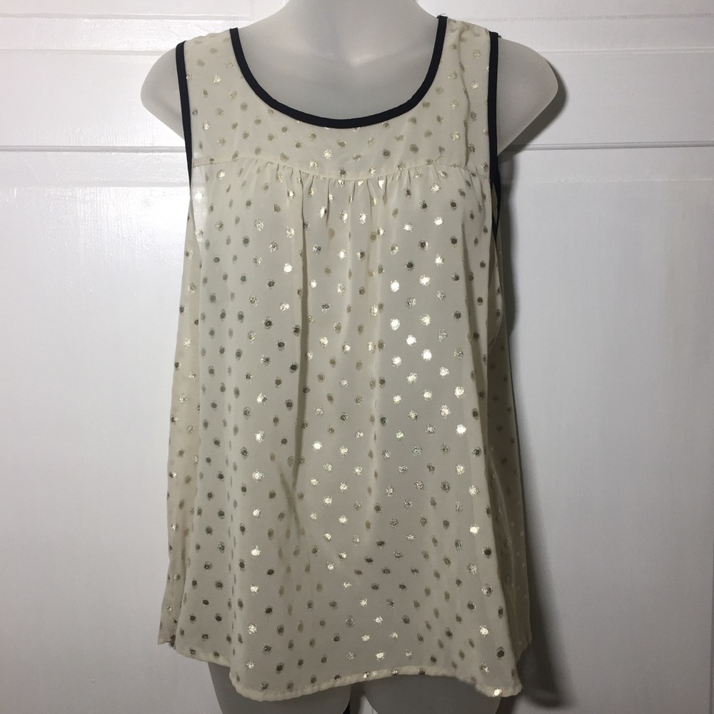 Monteau Metallic Chiffon Tank