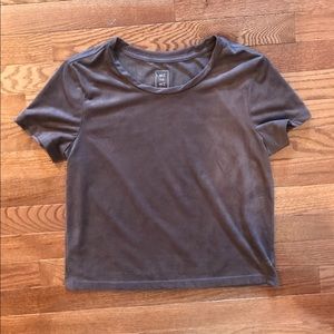 Pacsun Me to We suede crop tshirt size xs