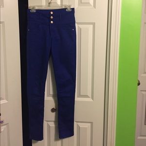 Blue skinny pants