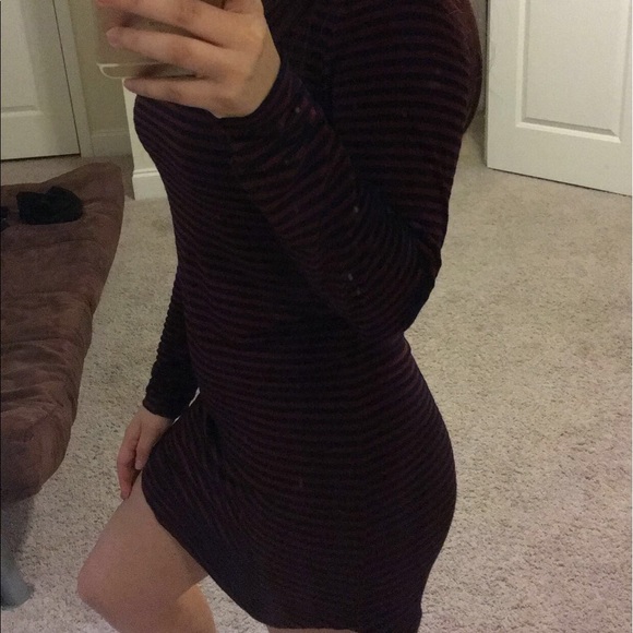 Striped long sleeve tshirt dress - Picture 2 of 4