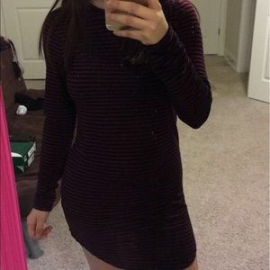 Striped long sleeve tshirt dress