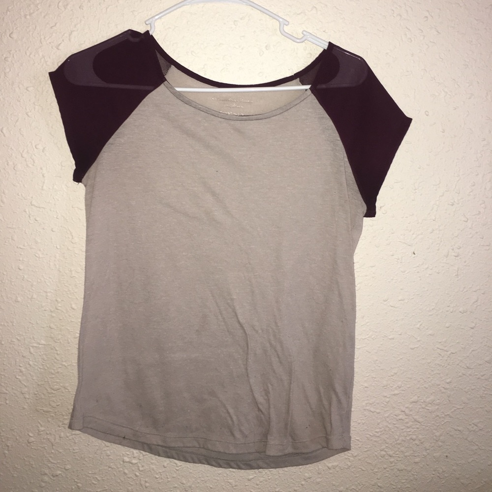 Tan and Maroon Tee