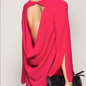 drape back blouse