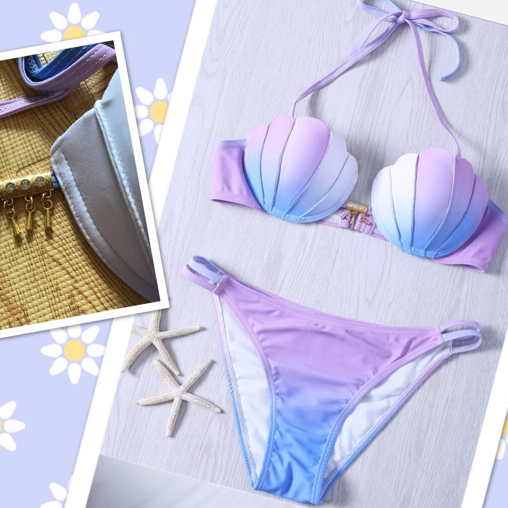 1H SALE❤️Shell gradation bikini new!