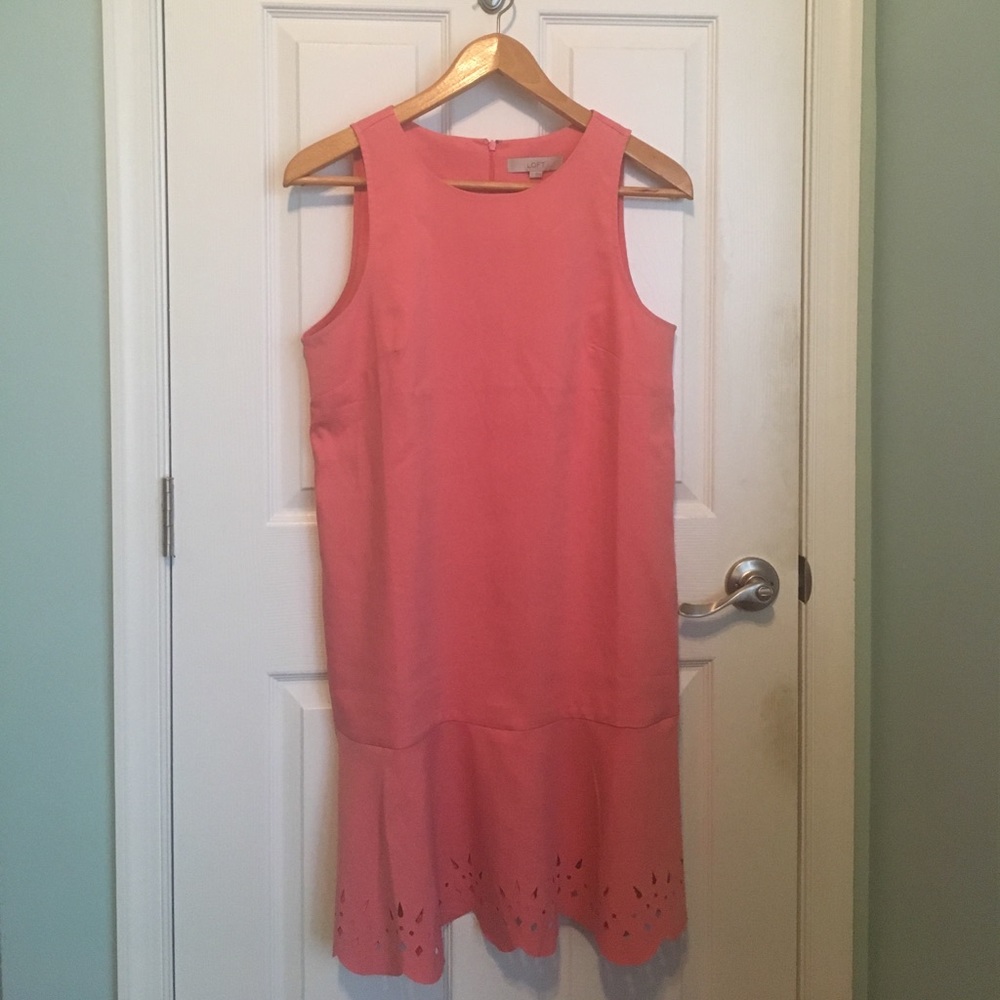 Coral Drop Waist Dress