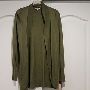 NWT! Olive Green Women's Open Front Cardigan