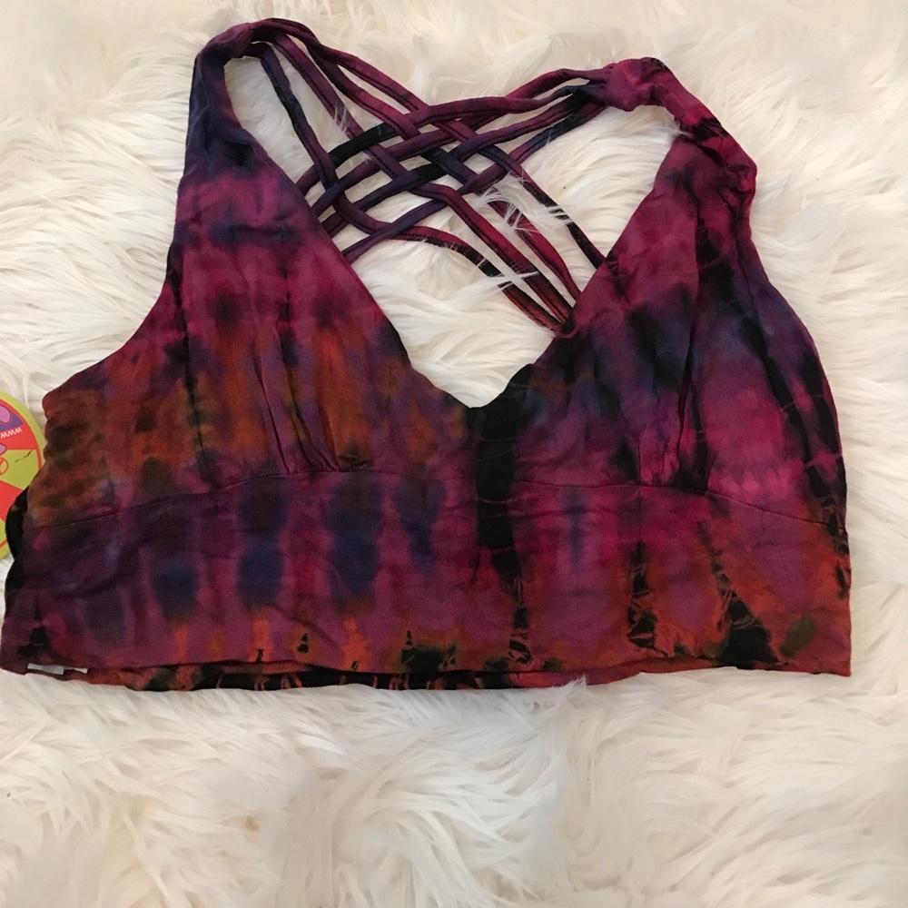 Jeweled Colored Tie Dye Bralettes - Picture 2 of 8