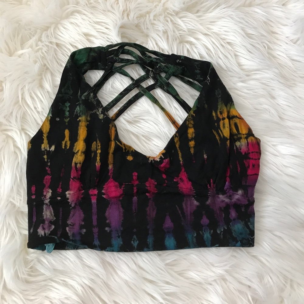 Jeweled Colored Tie Dye Bralettes - Picture 7 of 8
