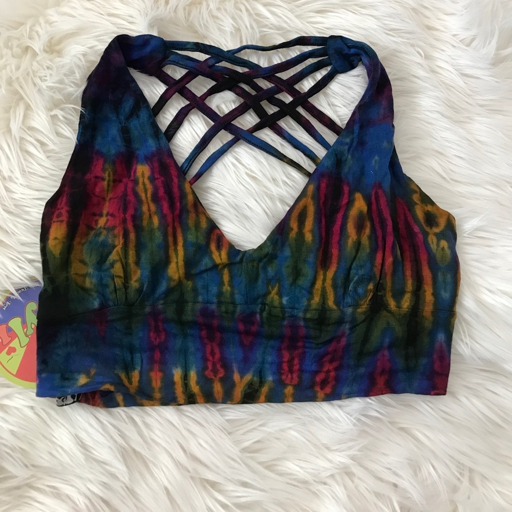 Jeweled Colored Tie Dye Bralettes - Picture 8 of 8
