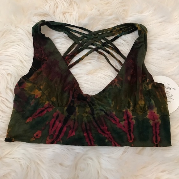 Jeweled Colored Tie Dye Bralettes - Picture 3 of 8