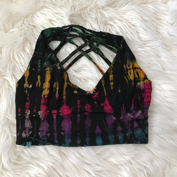 Jeweled Colored Tie Dye Bralettes - Picture 7 of 8