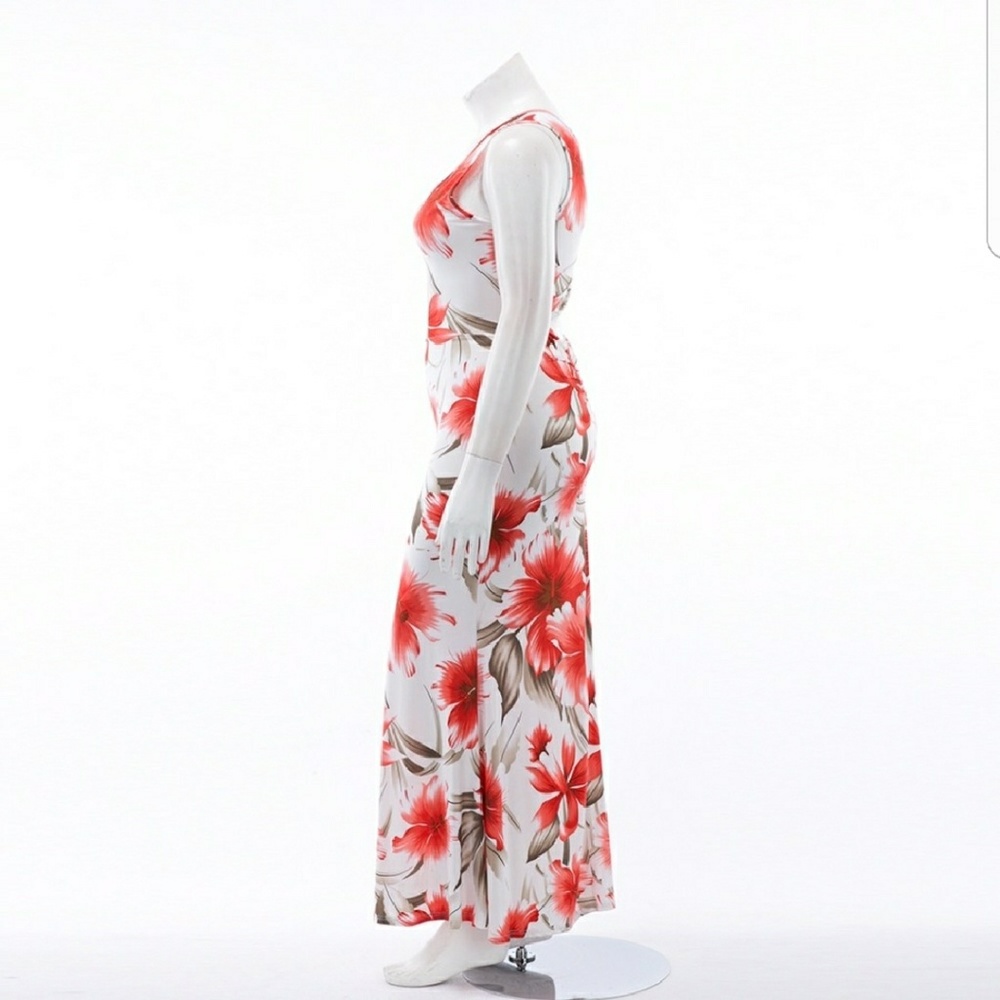 🔥LAST ONE🔥🌺 CORAL/ CREAM "DIAMOND BACK" MAXI - Picture 2 of 7