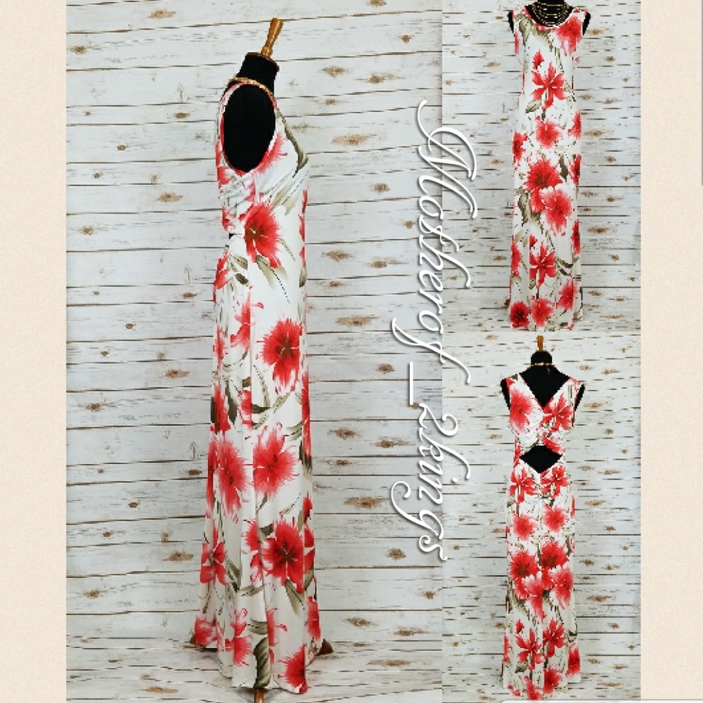 🔥LAST ONE🔥🌺 CORAL/ CREAM "DIAMOND BACK" MAXI - Picture 5 of 7