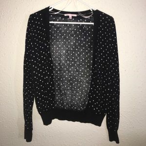 VS Black and White Polka Dot Cardigan
