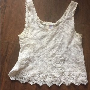 floral lace crop top