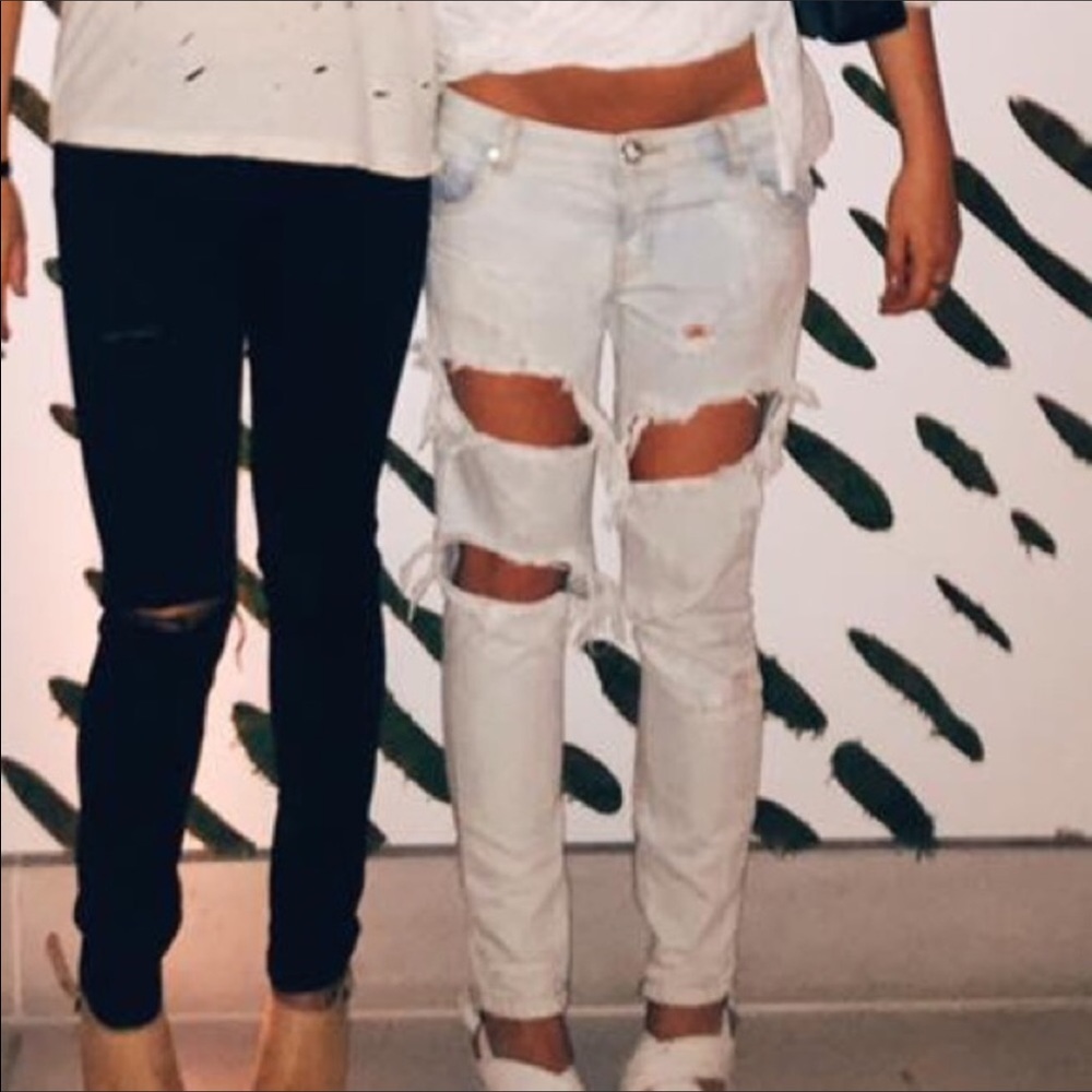 One Teaspoon Trashed Free Bird Jeans