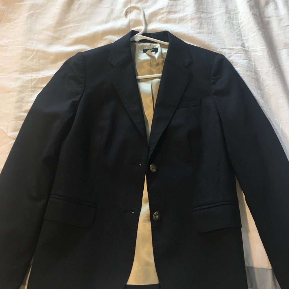 Jcrew Navy pinstripe blazer