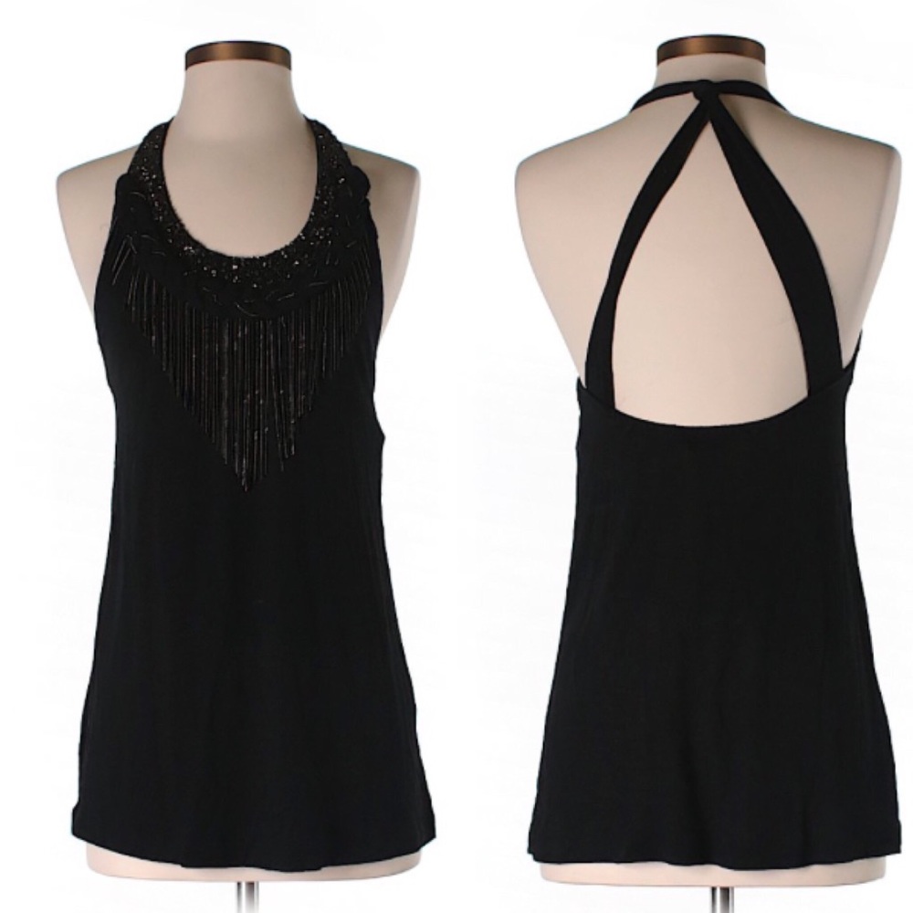 SOLD Alice + Olivia beaded halter top